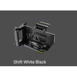 Antec RGB Adjustable Shift PCI Vertical GPU Bracket PCI-E 4.0 Riser Cable Black (190mm) for 4090  7900 XTX Cards. E-ATX, ATX, Case. 4 PCI required