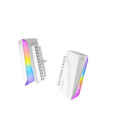 Antec 24PIN 90 degrees ARGB Adapter, Easy Routing, Bright RGB Rainbow effect White