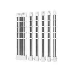 Antec CIP4 Cable Kit White Grey - 6 Pack, 24ATX, 4+4 EPS, 16AWG Thicker, High Performance 300mm long Length. Premium Sleeved  Universal