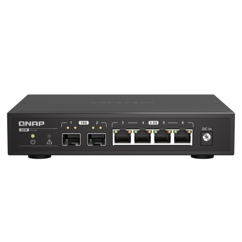 QNAP QSW-2104-2S, 2 ports 10GbE SFP+, 5 ports 2.5GbE RJ45, unmanaged switch