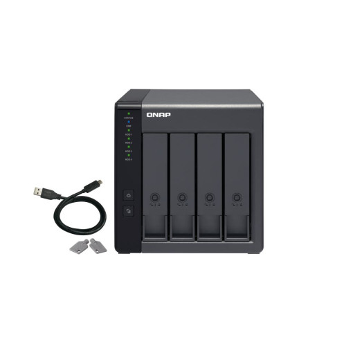 QNAP TR-004, 4 BAY DAS(NO DISK) HARDWARE RAID EXPANSION FOR WIN,MAC,LINUX DEVICE, TWR, 2YR,