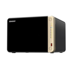 QNAP TS-664-8G 6 Bay Intel® Celeron® N5095 4-core 8GB DDR4 2xSlot 2xM.2 2x2.5GbE WOL 2xUSB3.2 1xHDMI2.0 Hot-swappable 3yr WTY