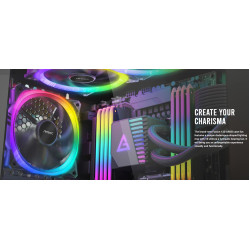 Antec Fusion 120mm ARGB PWM HB Fan, Airflow 57.93 CFM, Air Pressure 2.11, Noise Level 31.21. Woven Cable, PMW Daisy Chain design, 3 Yrs Warranty