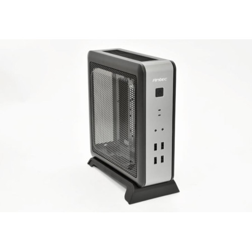 Antec ISK110-VESA ITX MB, Slim Form Factor case with External 90w PSU. 2 x USB 3.0 and 2 x USB 2.0. HD Audio. VESA 100x 100. Case Nuc (LS)