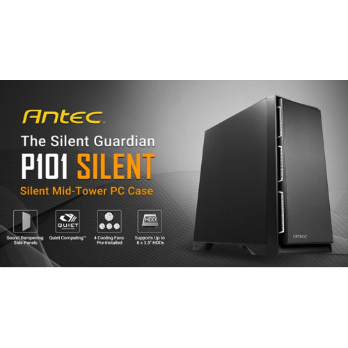 Antec P101 Silent ATX, E-ATX Case, 1x 5.25