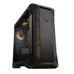 ASUS GT501 TUF Gaming Case Grey ATX Mid Tower Case With Handle, Supports EATX, Tempered Glass Panel, 4 Pre-Installed Fans 3x120mm RBG 1x140mm PWN