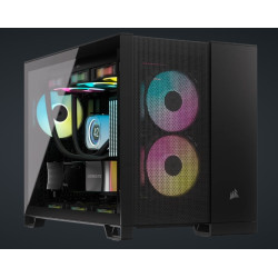 CORSAIR 2500D Airflow Tempered Glass mATX, ATX Mid-Tower, Dual Chamber Black 2024