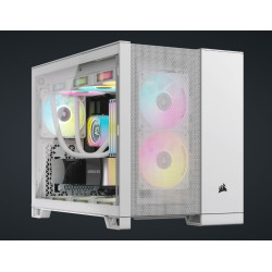 CORSAIR 2500D Airflow Tempered Glass mATX, ATX Mid-Tower, White Dual Chamber case 2024