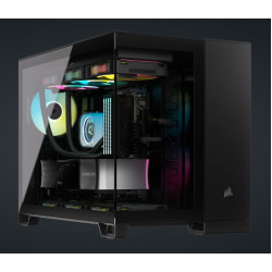 CORSAIR 2500X Tempered Glass mATX, ATX Mid-Tower, Black Dual Chamber Case