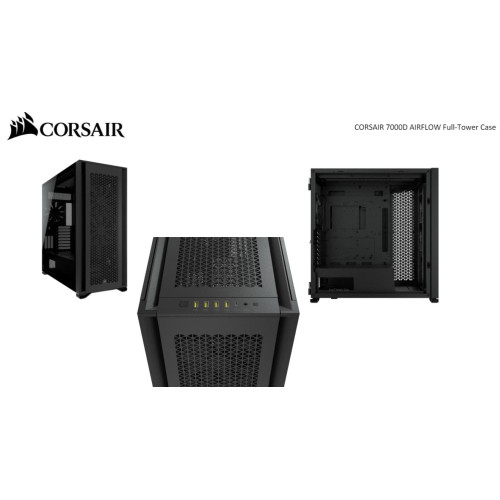 Corsair Obsidian 7000D AF Tempered Glass Mini-ITX, M-ATX, ATX, E-ATX Tower Case, USB 3.1 Type C, 10x 2.5