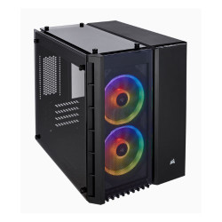 Corsair Crystal Series 280X RGB Tempered Glass Micro-ATX, Dual Chamber, Thermal, Compact Case, Black (LS)