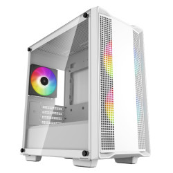 DeepCool CC360 ARGB White Micro-ATX Case 3x120mm Pre-Installed ARGB Fans ,Tempered Glass Panel, Front USB3.0×1?USB2.0×1?Audio×1