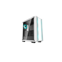 DeepCool CC560 White Mid-Tower Computer Case, Tempered Glass Window, 4x Pre-Installed LED Fans, Top Mesh Panel, Support Up To 6x120mm or 4x140mm AIO