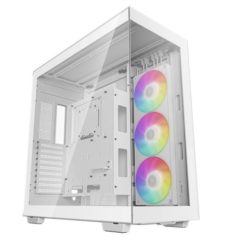 DeepCool CH780 White Panoramic Tempered Glass ATX Case, 1 x Pre-Installed Fans, GPU up to 480mm, USB3.0×4, Audio×1, Type-C×1