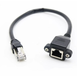 8Ware RJ45 Male to Female Cat5e Network/ Ethernet Cable 2m Black- Standard network extension cable