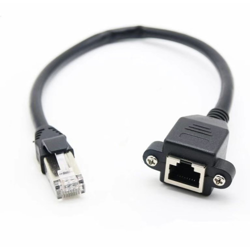 8Ware RJ45 Male to Female Cat5e Network/ Ethernet Cable 2m Black- Standard network extension cable