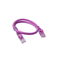 8Ware CAT6A Cable 0.25m (25cm) - Purple Color RJ45 Ethernet Network LAN UTP Patch Cord Snagless