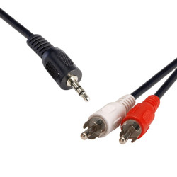 8Ware 3.5 Streo Plug to 2 x RCA Plug 1.5m