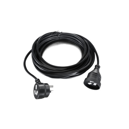 8Ware AU Power Cable Extension  3-Pin Male to Female 2m 3-Pin AU Piggy Back Black