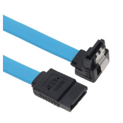 Astrotek SATA 3.0 Data Cable 50cm Male to Male 180 to 90 Degree with Metal Lock 26AWG Blue LS