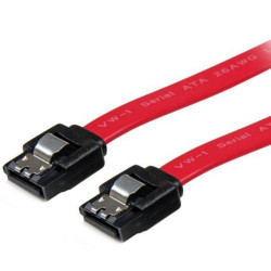 Astrotek SATA 3.0 Data Cable 30cm 7 pins Straight to 7 pins Straight with Latch Red Nylon Jacket 26AWG