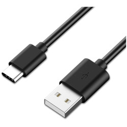 Astrotek 1m USB-C Type-C Data Sync Charger Cable Black Strong Braided Heavy Duty Charging for Samsung Galaxy Note 8 S8 Plus LG Google Macbook