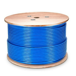 Astrotek CAT6 FTP Cable 305m Roll - Blue Full 0.55mm Copper Solid Wire Ethernet LAN Network 23AWG 0.55cu Solid 2x4p PVC Jacket