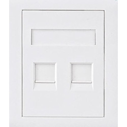 Astrotek CAT5e RJ45 Network Wall Face Plate 86x86mm 2 Port Socket Kit