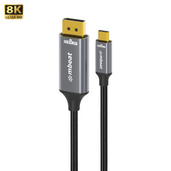 mbeat Tough Link 8K 1.8m USB-C to DisplayPort Cable  Up to 8K@60Hz (7680×4320) USB-C Version: 3.2 Gen 2