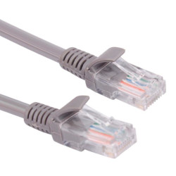 Hypertec 0.5m CAT5 RJ45 LAN Ethenet Network Grey Patch Lead  (LS)