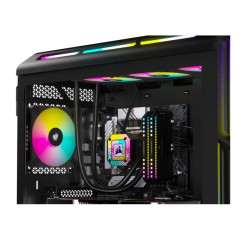 CORSAIR AF SLIM Series, AF120 RGB SLIM ICUE, 120mmx15mm Fluid Dynamic Bearing RGB Fan, Dual Pack with Lighting Node CORE