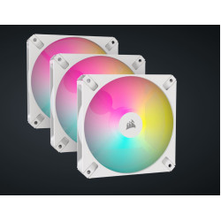 CORSAIR AR120 White, 120mm iCUE RGB Fan, ARGB-compatible, Triple Pack