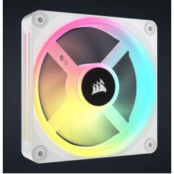 CORSAIR QX RGB Series, iCUE LINK QX120 RGB WHITE, 120mm Magnetic Dome RGB Fan, Expansion Kit