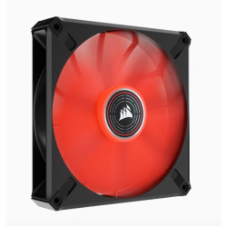 Corsair ML ELITE Series, ML140 LED ELITE, 140mm Magnetic Levitation Red LED Fan with AirGuide, Single Pack