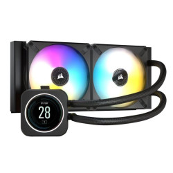 Corsair H100i Elite LCD, 240mm, LCD IPS Display, High Performance Pump, and RGB LED. Zero RPM, Commander Core, 1700 and TRX4, CPU Liquid Cooler (LS)