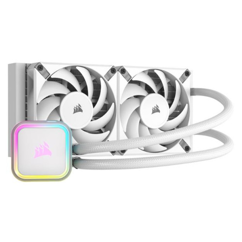 CORSAIR iCUE H100i RGB ELITE Liquid CPU Cooler - Dynamic RGB, AF Elite high Airflow Fans, Zero RPM mode,  White Easy Tooless USB-C Installation