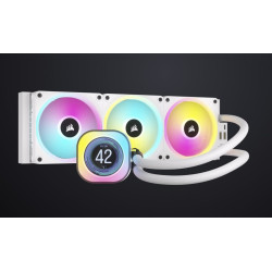 Corsair iCUE LINK H150i LCD AIO,360mm Radiator with QX120 RGB fans spinning up to 2,400 RPM, Liquid CPU Cooler 2024 WHITE