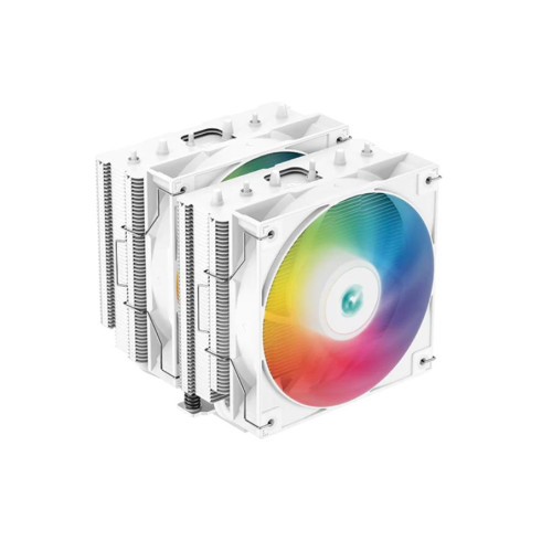 DeepCool AG620 ARGB WHITE Dual-Tower CPU Cooler, 2x 120mm Fan, 6 Copper Heat Pipes, Intel LGA2066/2011-v3/2011/1700/1200/1151/1150/1155 AMD AM5/AM4