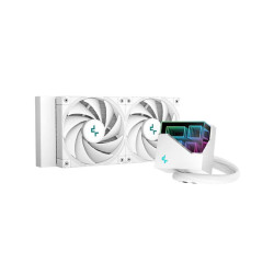 DeepCool LT520 Premium Liquid CPU Cooler, 240mm Radiator, High-Performance FK120 FDB Fans, Multidimensional Infinity Mirror Block, A-RGB (White)