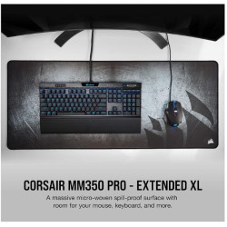 Corsair MM350 PRO Premium Spill Proof Cloth Gaming Mouse Pad. Extended Extra Large Edition 930mm x 400mm x 5mm. Graphic Surface