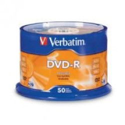 (LS) Verbatim DVD-R4.7GB 16x 50Pk White Wide Thermal (Gloss), Spindle