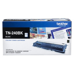 TN-240BK COLOUR LASER TONER - BLACK TONER CARTRIDGE TO SUIT HL-3040CN/3045CN/3070CW/3075CW, DCP-9010CN, MFC-9120CN/9125CN/9320CW/9325CW - 2,200 PAGES