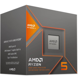 AMD Ryzen 5 8600G 6Cores/12Threads, 65 watts, Max Freq 5.050Ghz, 24MB Cache, Wraith Stealth  Cooler, Radeon™ Graphics