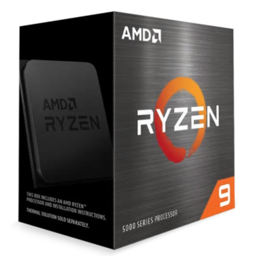 AMD Ryzen 9 5900X Zen 3 CPU 12C/24T TDP 105W Boost Up to 4.8GHz Base 3.7GHz Total Cache 70MB No Cooler (RYZEN5000)(AMDCPU)