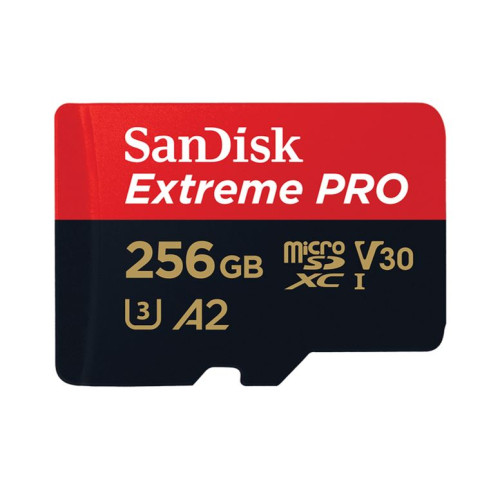 SanDisk Extreme Pro 256GB microSD SDXC SDXC UHS-I 200MB/s 140MB/s V30 U3 A2 4K UHD Shock temperature water  X-ray proof with SD Adaptor