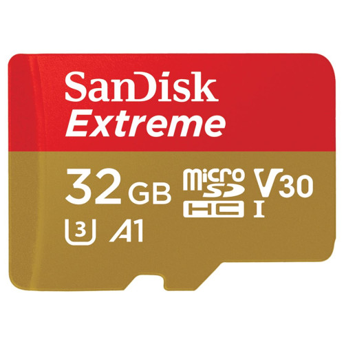 SanDisk Extreme 32GB microSD SDHC V30 U3 C10 A1 UHS-1 100MB/s R 60MB/s W 4x6 SD Adaptor Android Smartphone Action Camera Drones >16GB