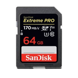 (LS) SanDisk 64GB Extreme PRO Memory Card 170MB/s Full HD  4K UHD Class 30 Speed Shock Proof Temperature Proof Water Proof (LS>SDSDXXU-064G-GN4IN)