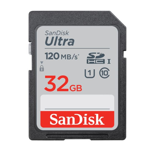 SanDisk Ultra 32GB SDHC SDXC UHS-I Memory Card 120MB/s Full HD Class 10 Speed Shock Proof Temperature Proof Water Proof X-ray Proof Digital Camera