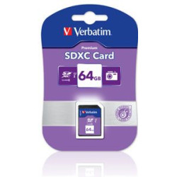 Verbatim SDXC 64GB (Class 10 UHS-I) Up to 45MB/Sec 300X read speed