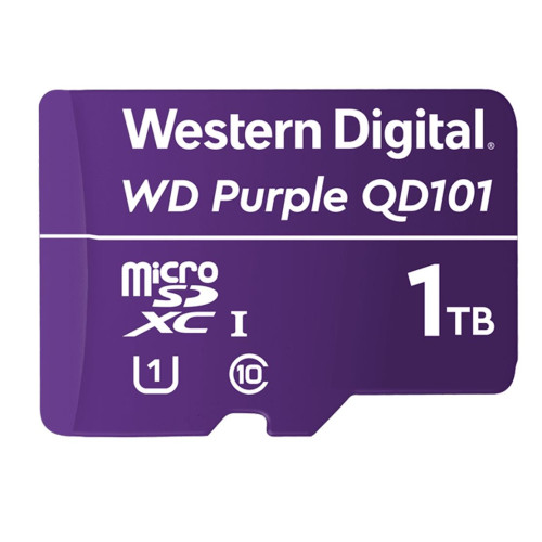 Western Digital WD Purple 1TB MicroSDXC Card 24/7 -25°C to 85°C Weather  Humidity Resistant for Surveillance IP Cameras mDVRs NVR Dash Cams Drones